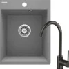 Lavello 1 vasca Idrostile Bayamo con rubinetto 500x211 mm grigio met.