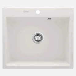 Lavello 1 vasca Idrostile Florida sifone 520x210 mm alabastro