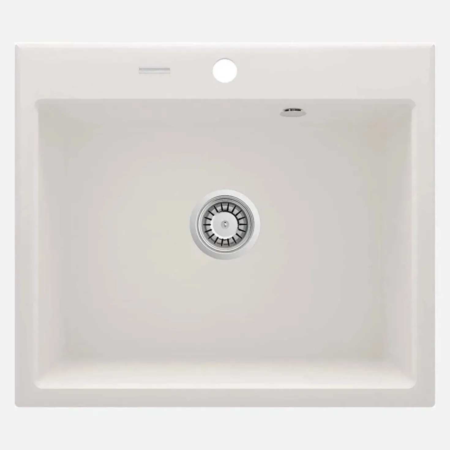 Lavello 1 vasca Idrostile Florida sifone 520x210 mm alabastro