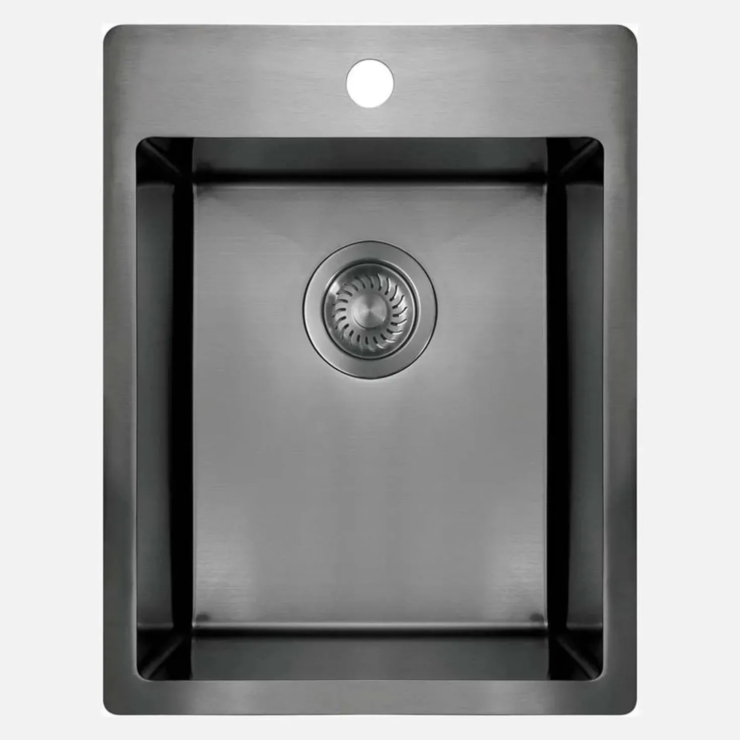 Lavello 1 vasca Idrostile Ciego de Ávila con sifone 505x200 mm titanio