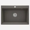Lavello 1 vasca Idrostile Güines sifone 520x210 mm antracite metallizzato