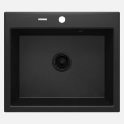 Lavello 1 vasca Idrostile Florida sifone 520x210 mm grafite metallizzata
