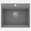 Lavello 1 vasca Idrostile Bayamo 500x216 mm grigio metallizzato