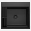 Lavello 1 vasca magnetico quadrato Idrostile Guayos 520x220 mm Grafite Met