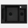 Lavello 1 vasca magnetico e mezza Idrostile Guayos 500x219 mm nero