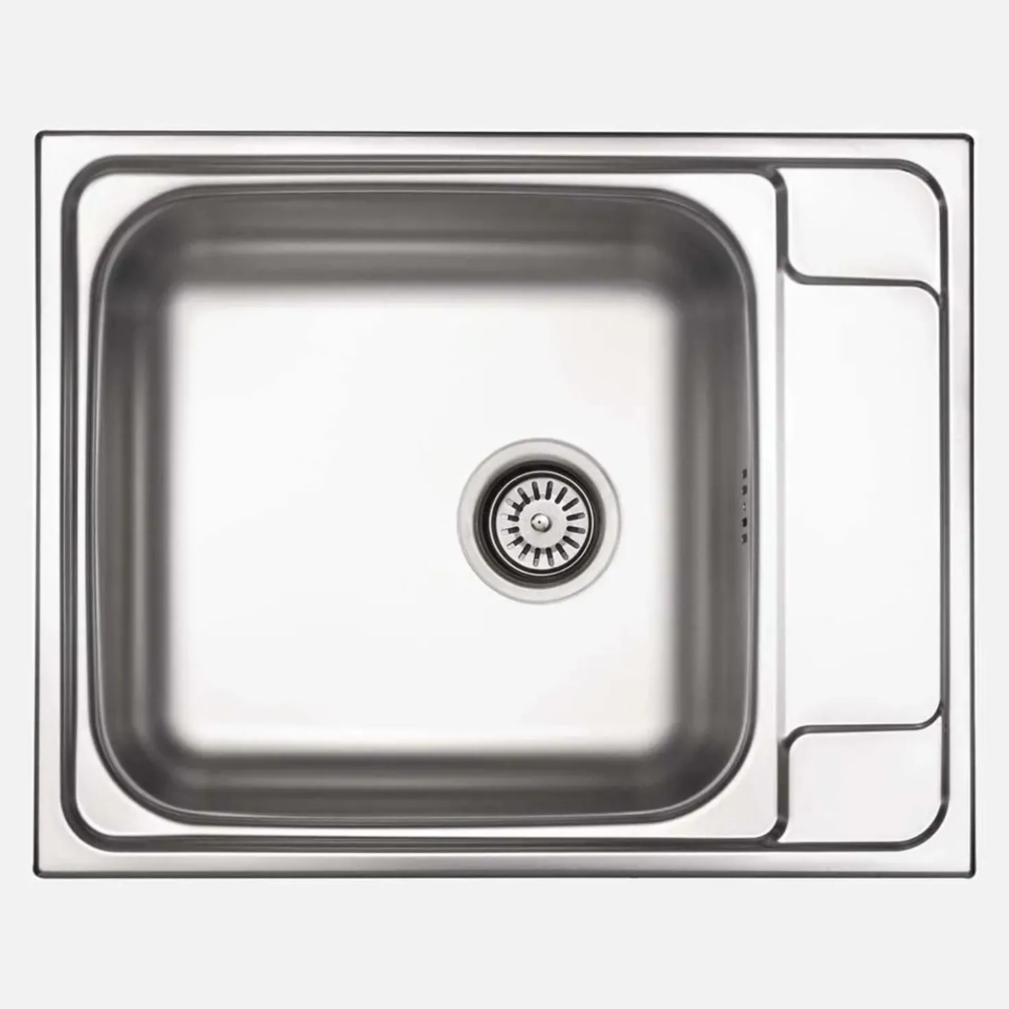 Lavello 1 vasca quadrata con gocciolatoio Idrostile Cidra 500x165 mm satinato