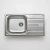 Lavello 1 vasca rettangolare gocciolatoio Jobabo 435x160 mm acciaio inox