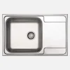 Lavello 1 vasca rettangolare gocciolatoio Cidra 500x165 mm acciaio inox