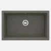 Lavello 1 vasca sottopensile Idrostile Colón sifone 500x204 mm antracite met