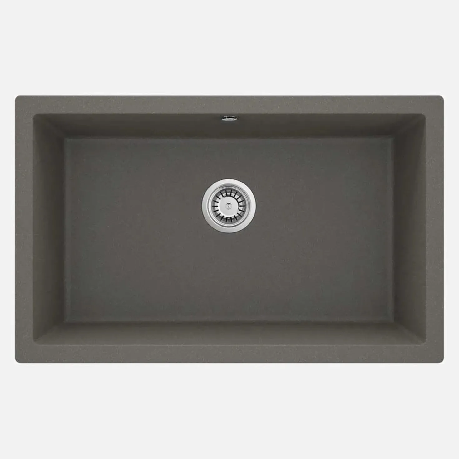 Lavello 1 vasca sottopensile Idrostile Colón sifone 500x204 mm antracite met