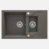Lavello 15 vasche gocciolatoio Idrostile Florida sifone 490x194 mm Antracite Met