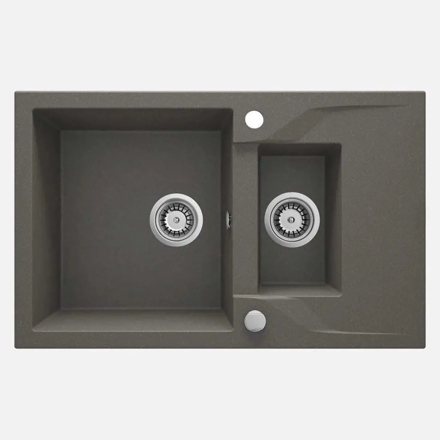Lavello 15 vasche gocciolatoio Idrostile Florida sifone 490x194 mm Antracite Met