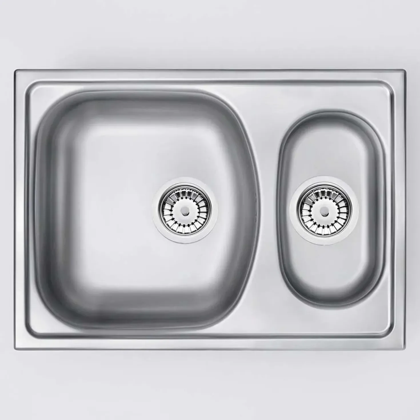 Lavello 1,5 vasche Idrostile Jobabo 440x150 mm satinato