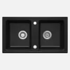 Lavello 2 vasche Idrostile Martí 435x180 mm Nero