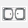 Lavello 2 vasche Idrostile Jatibonico 440x130 mm satinato