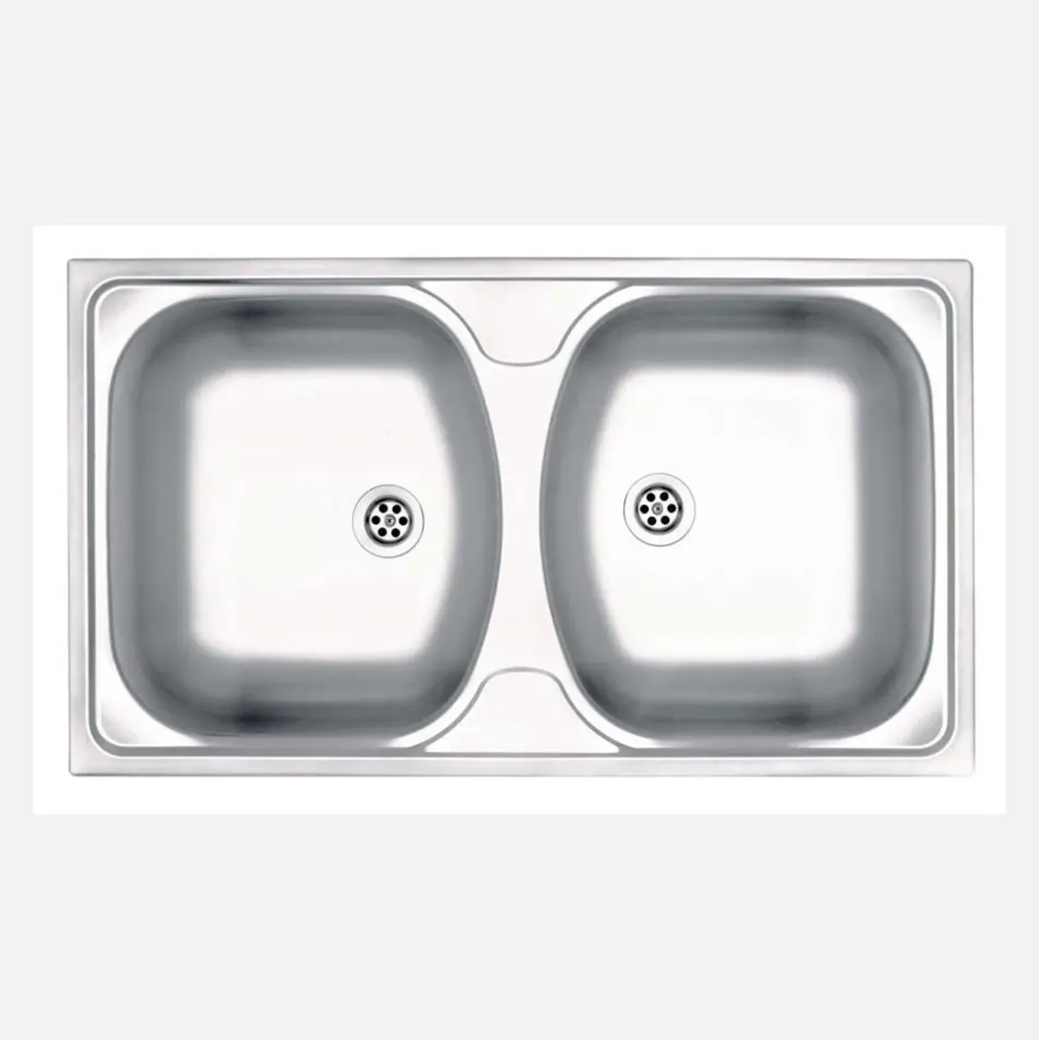 Lavello 2 vasche Idrostile Jatibonico 440x130 mm satinato