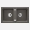 Lavello 2 vasche Idrostile Martí 435x180 mm Antracite metallizzato