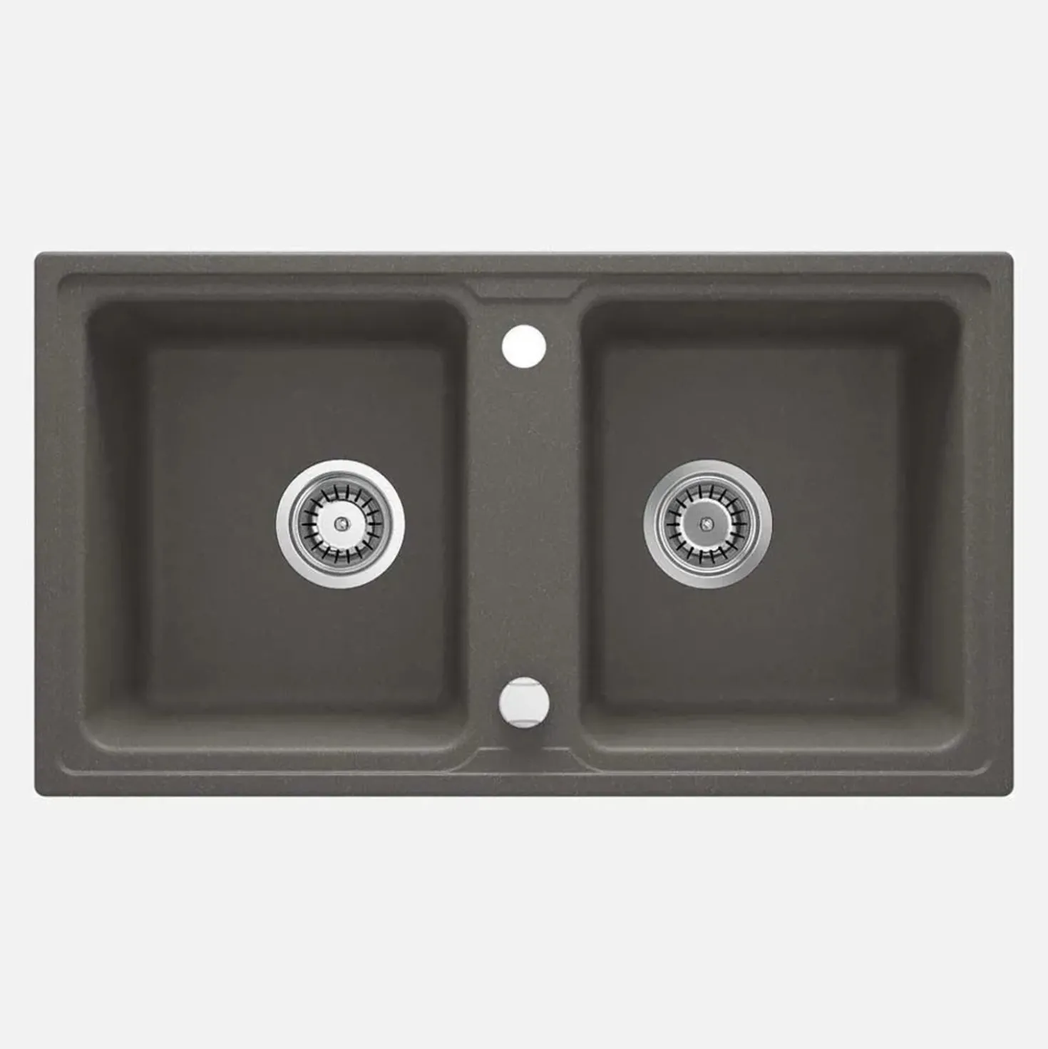 Lavello 2 vasche Idrostile Martí 435x180 mm Antracite metallizzato