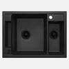 Lavello 1.5 vasche Idrostile Guayos 500x219 mm grafite metallizzata