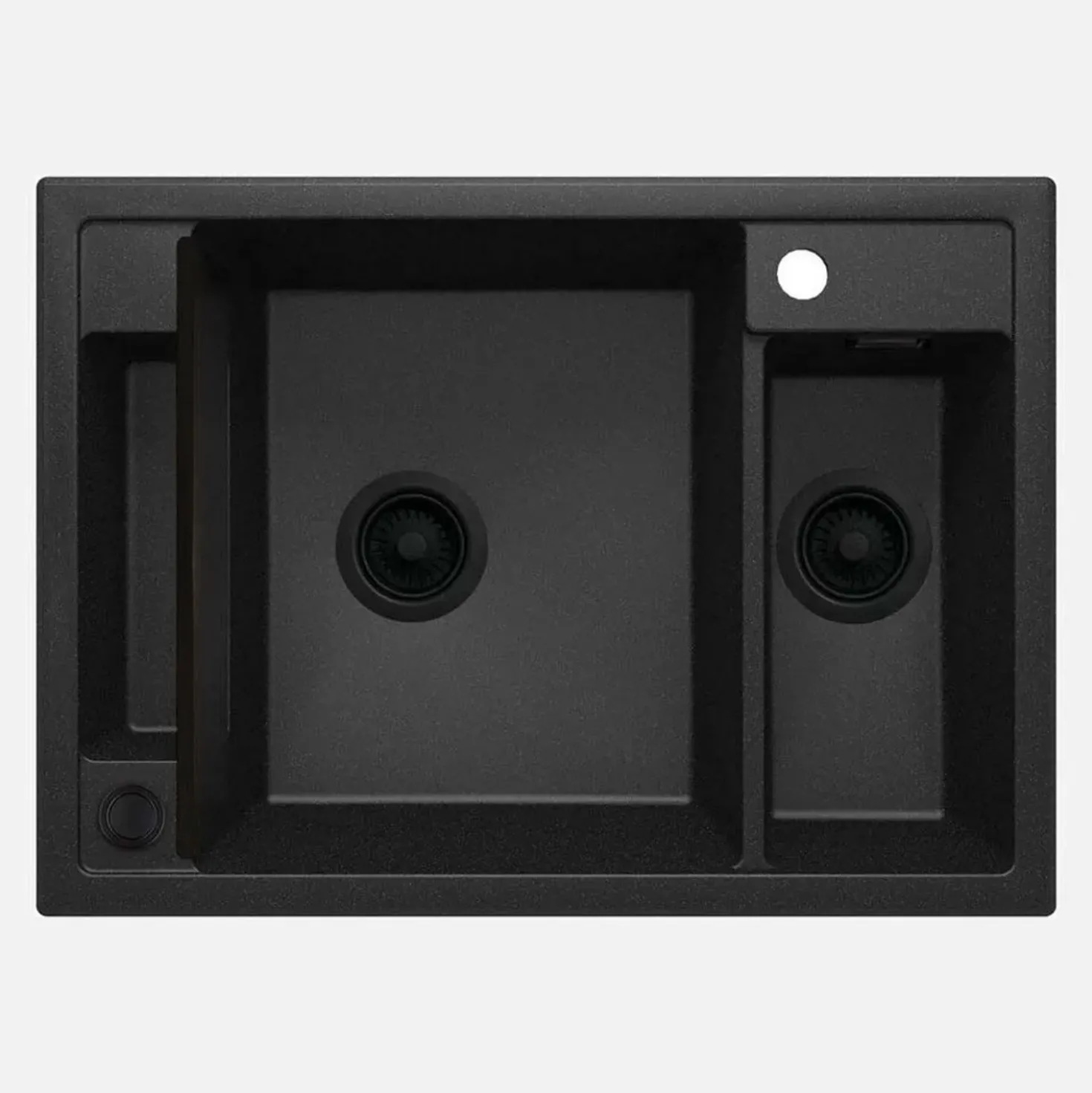 Lavello 1.5 vasche Idrostile Guayos 500x219 mm grafite metallizzata