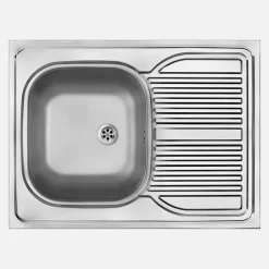 Lavello appoggio 1 vasca e gocciolatoio Idrostile Guantánamo 600x160 mm satinato