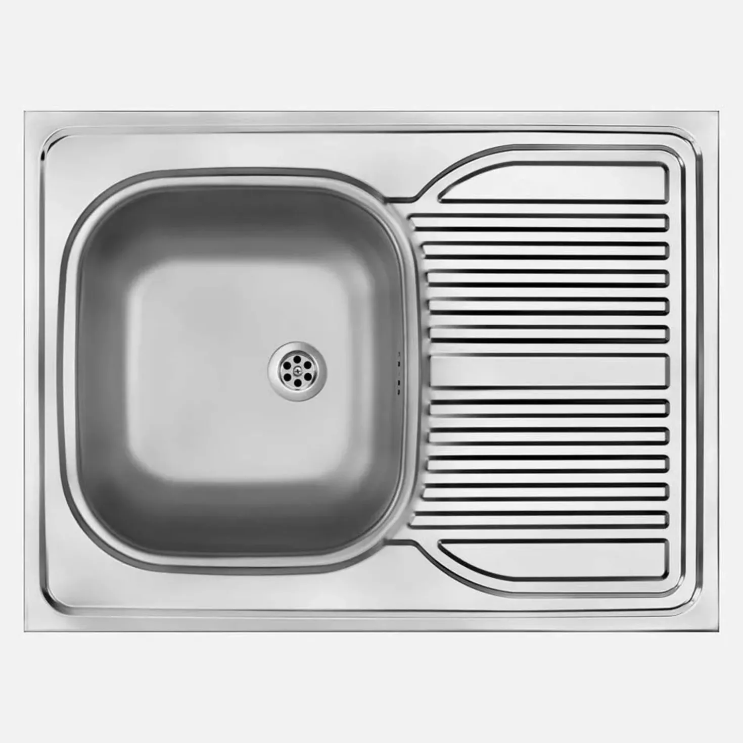 Lavello appoggio 1 vasca e gocciolatoio Idrostile Guantánamo 600x160 mm satinato