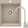 Lavello con rubinetto 1 vasca Idrostile Bayamo 500x211 mm sabbia