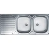 Lavello da appoggio 2 vasche dx 120 cm inox