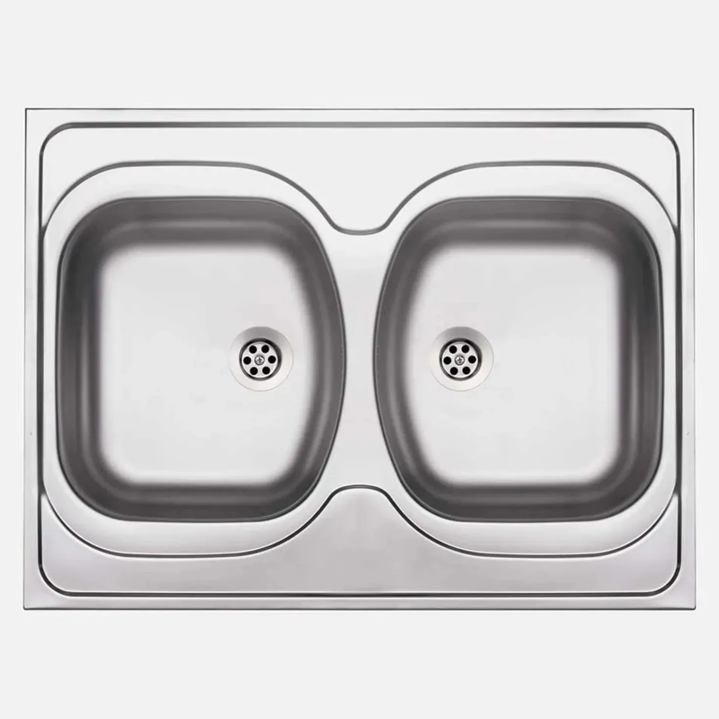 Lavello da appoggio 2 vasche Idrostile Guantánamo 600x140 mm acciaio inox
