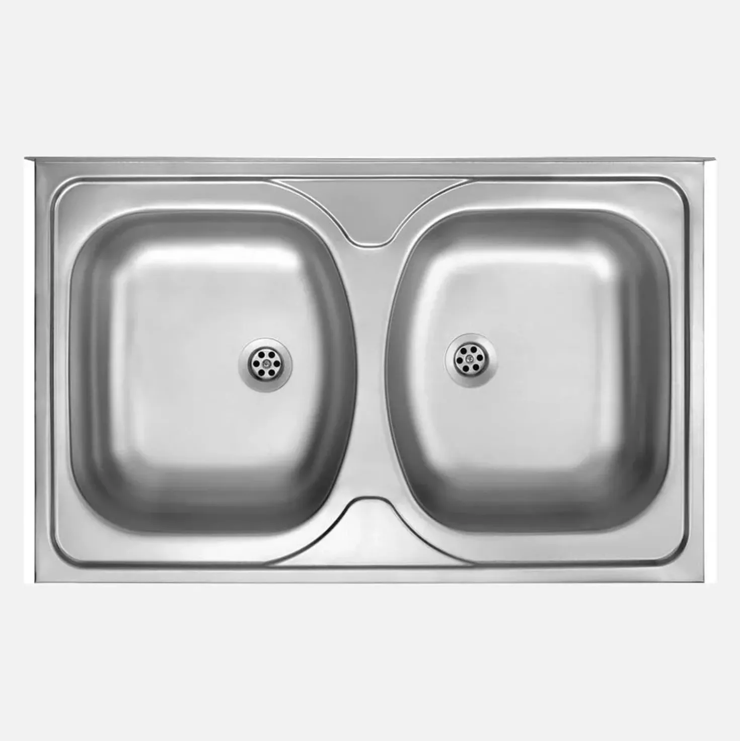 Lavello da appoggio 2 vasche Idrostile Guantánamo 500x130 mm satinato