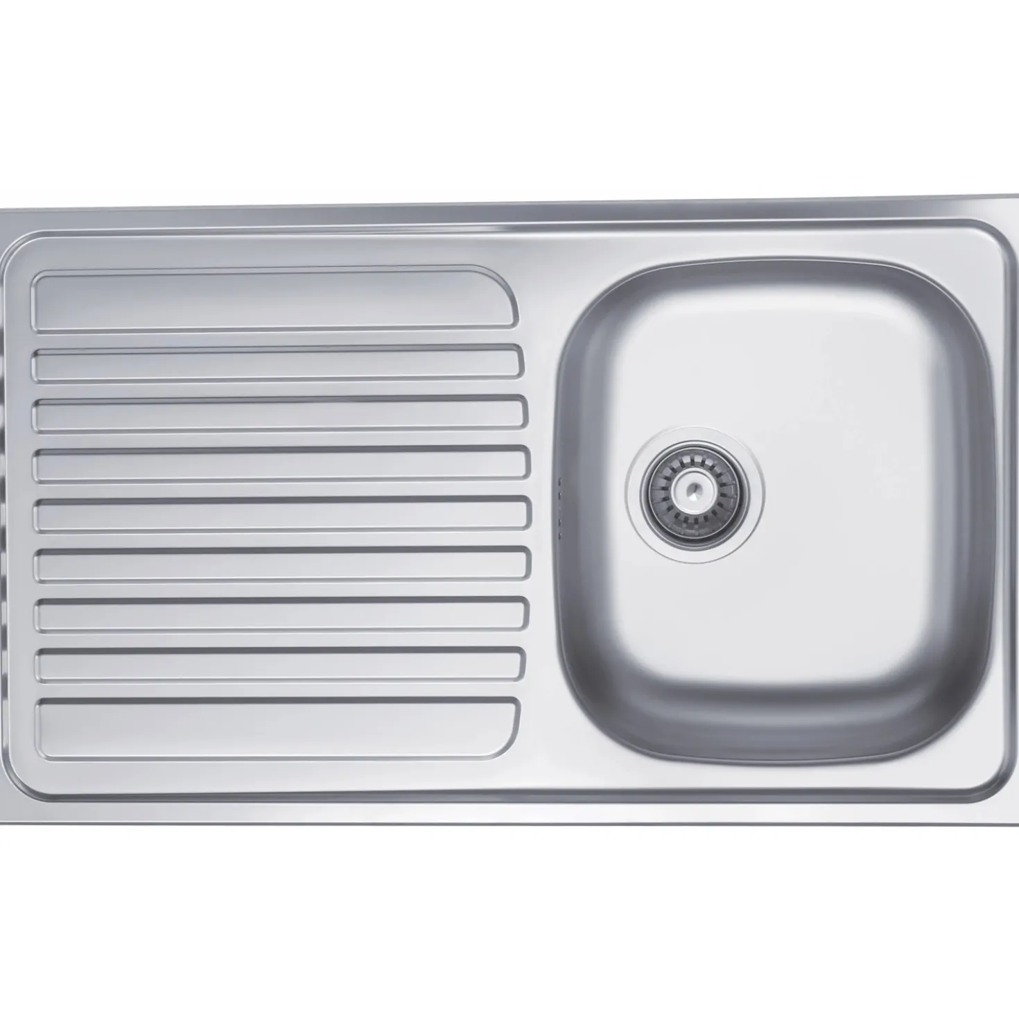 Lavello da incasso 1 vasca dx 86 cm inox