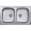 Lavello da incasso 2 vasche 86 cm inox