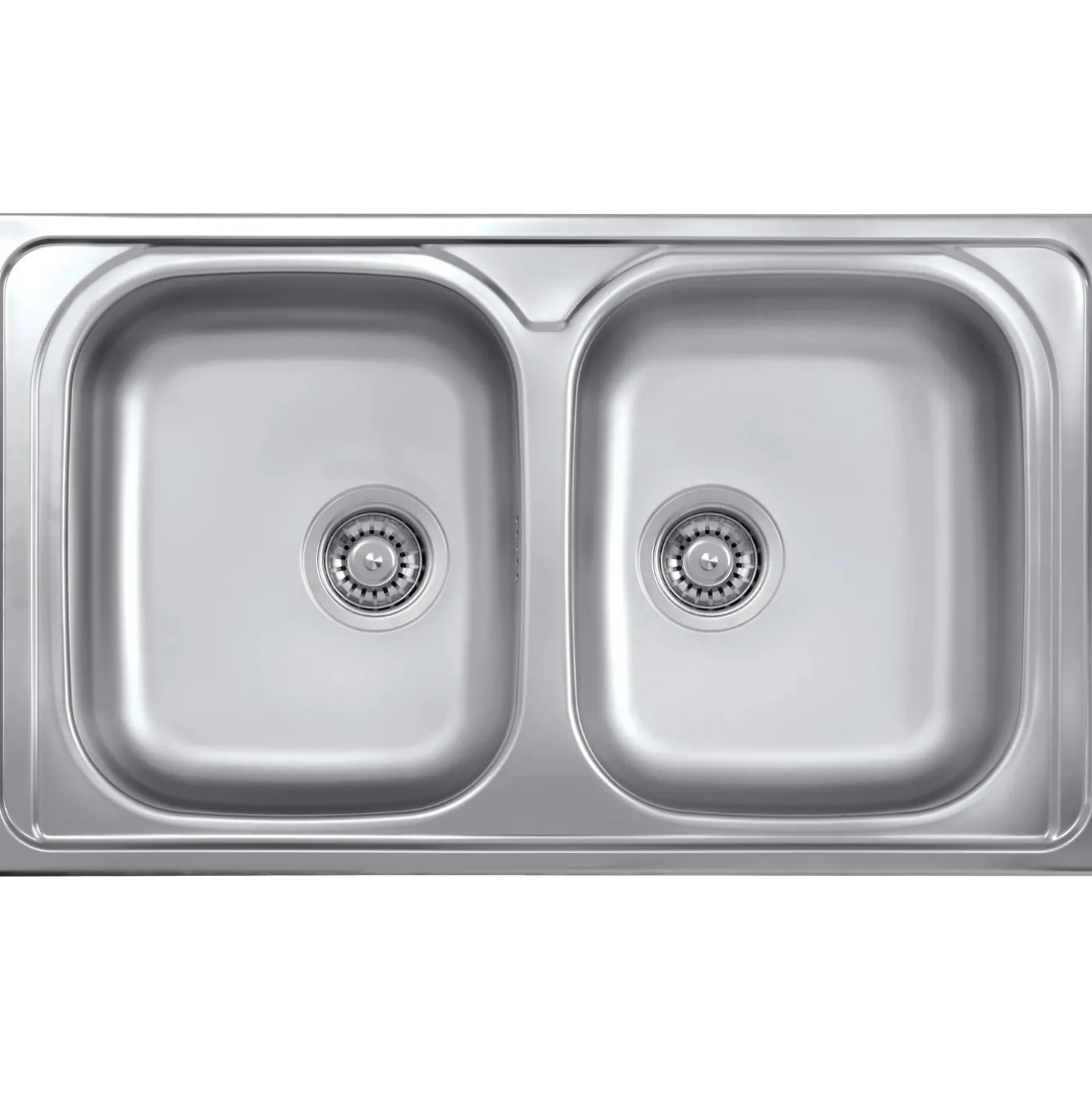 Lavello da incasso 2 vasche 86 cm inox