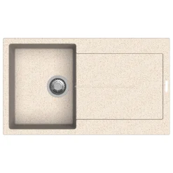 Lavello da incasso in quarzo 1 vasca 86x50 cm avena