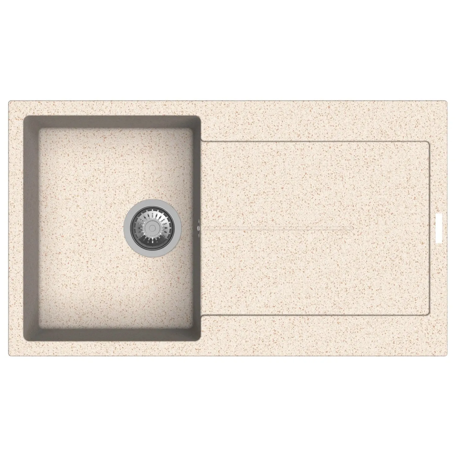 Lavello da incasso in quarzo 1 vasca 86x50 cm avena