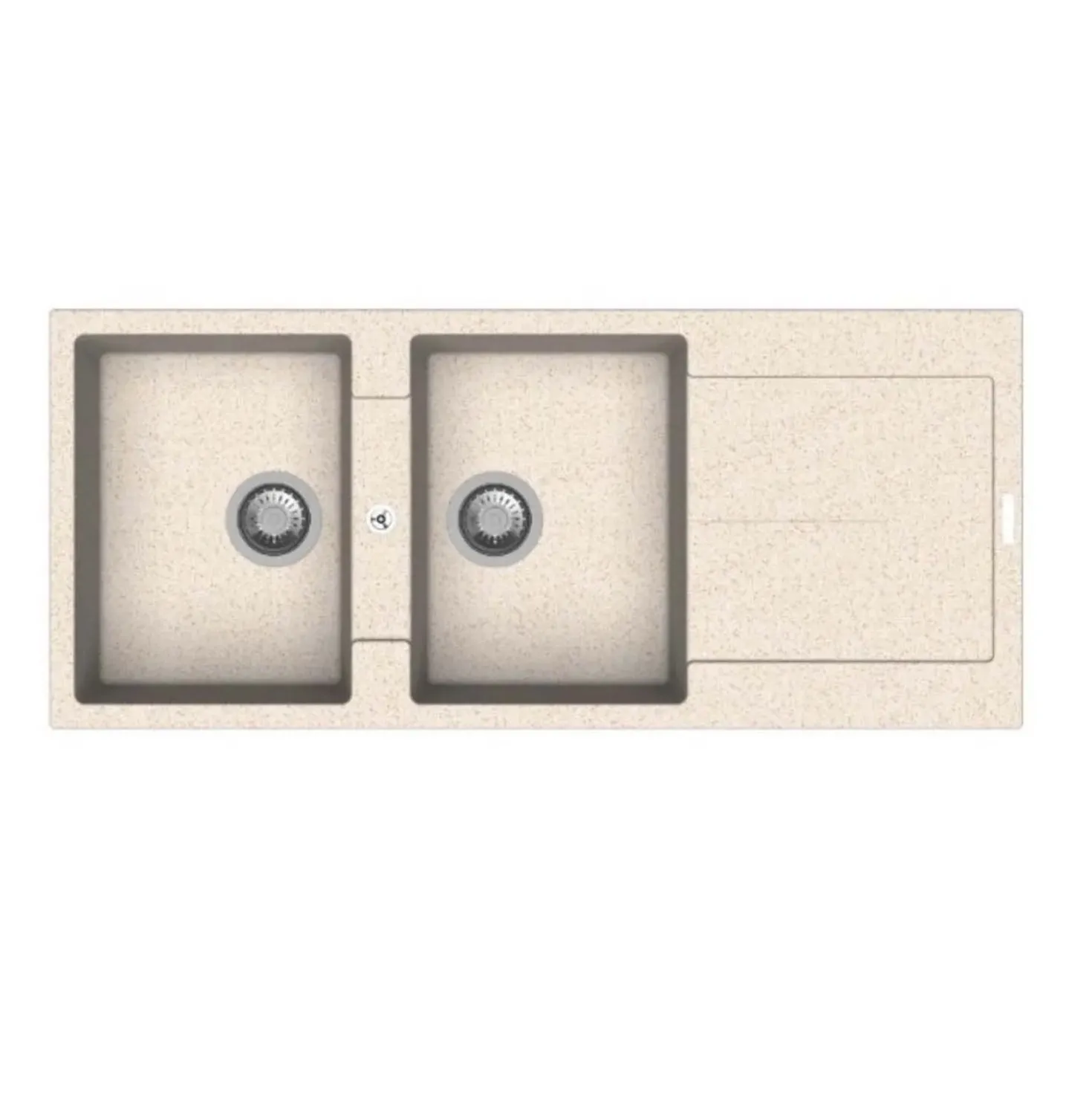 Lavello da incasso in quarzo 2 vasche 116x50 cm avena