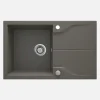 Lavello granito 1 vasca gocciolatoio Idrostile sifone 490x194 mm grigio