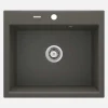 Lavello granito 1 vasca Idrostile sifone 520x210 mm antracite