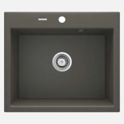 Lavello granito 1 vasca Idrostile sifone 520x210 mm antracite
