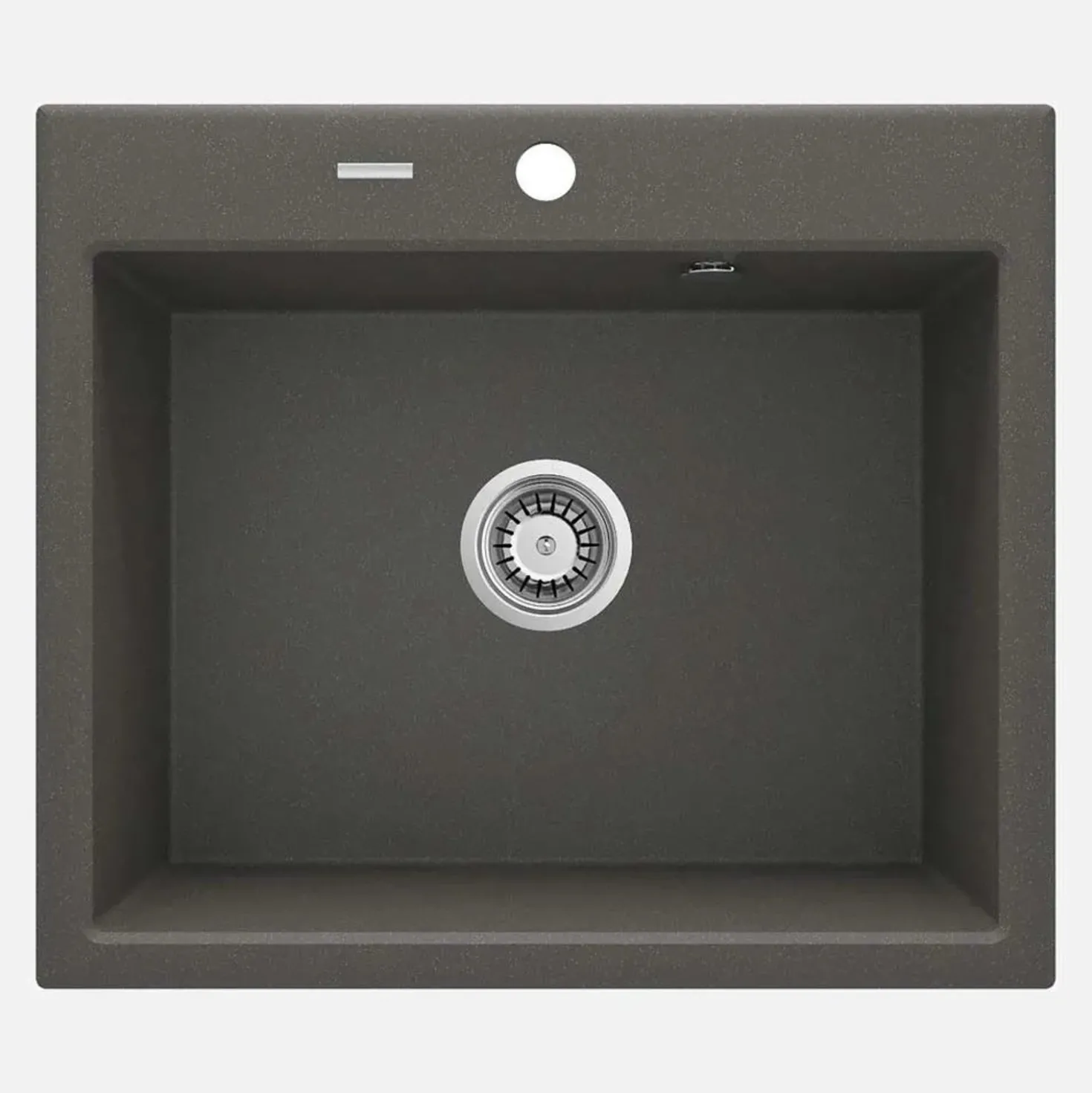 Lavello granito 1 vasca Idrostile sifone 520x210 mm antracite