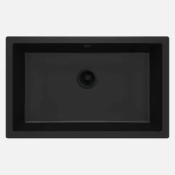 Lavello sottopensile 1 vasca Idrostile Colón 500x204 mm Nero