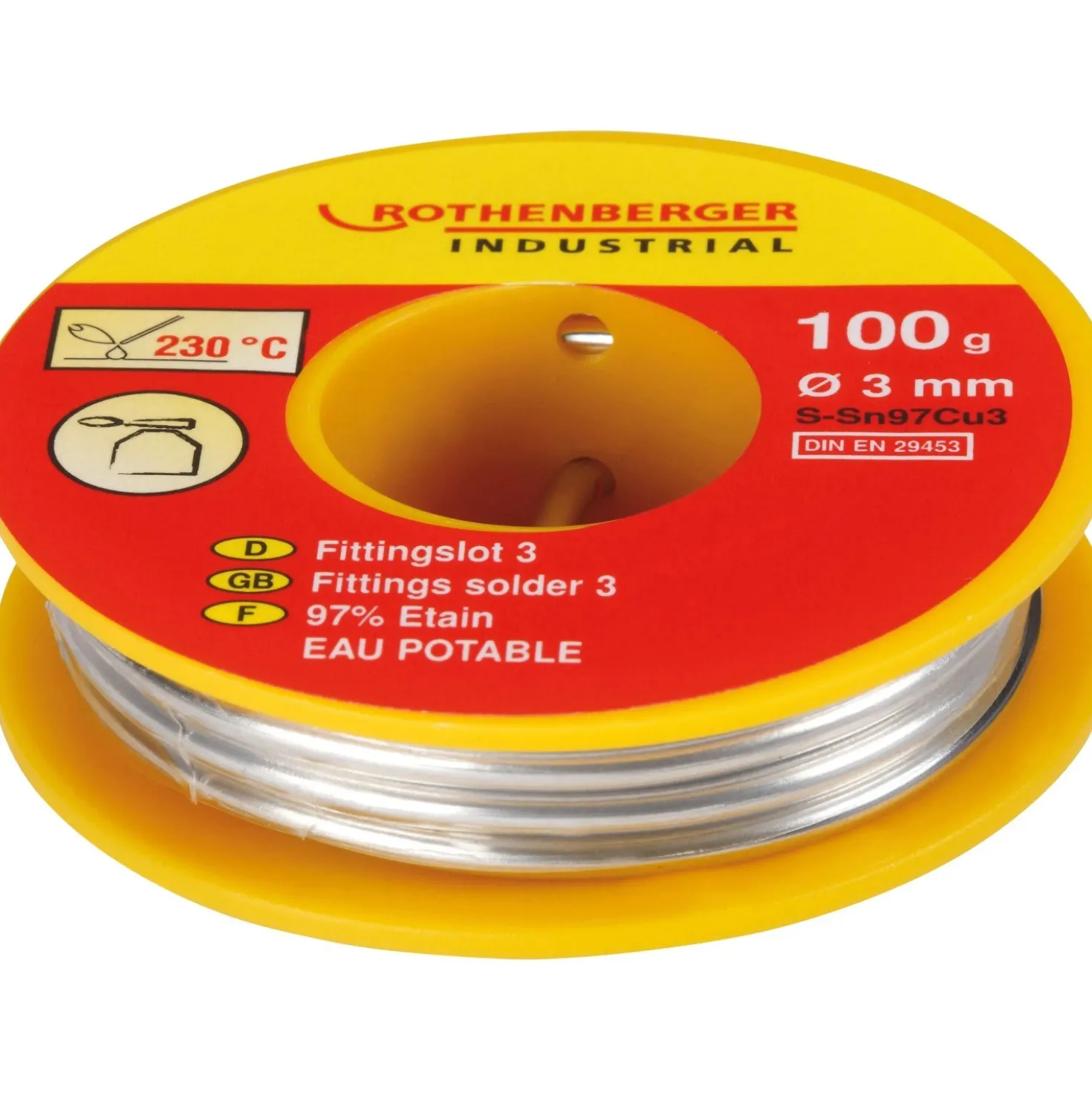 Lega per brasatura per raccordi Rothenberger Ø 3 mm 100 g