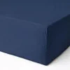 Lenzuola sotto con angoli tinta unita 90x200 cm blu