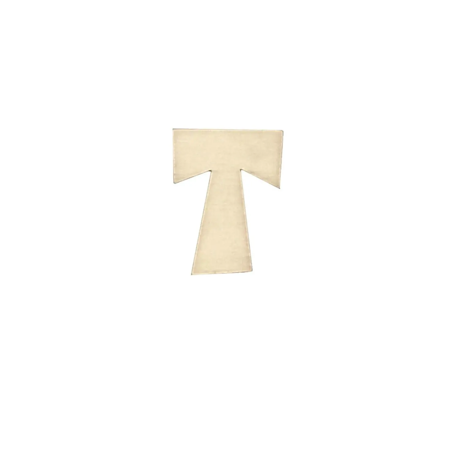 Lettera T decorativa in legno 4 cm