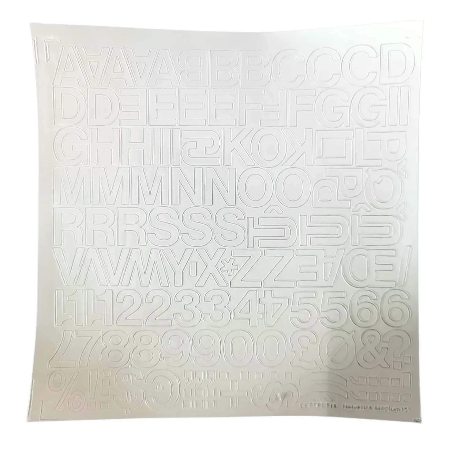 Lettere e numeri adesivi Letterfix bianco 304 pz