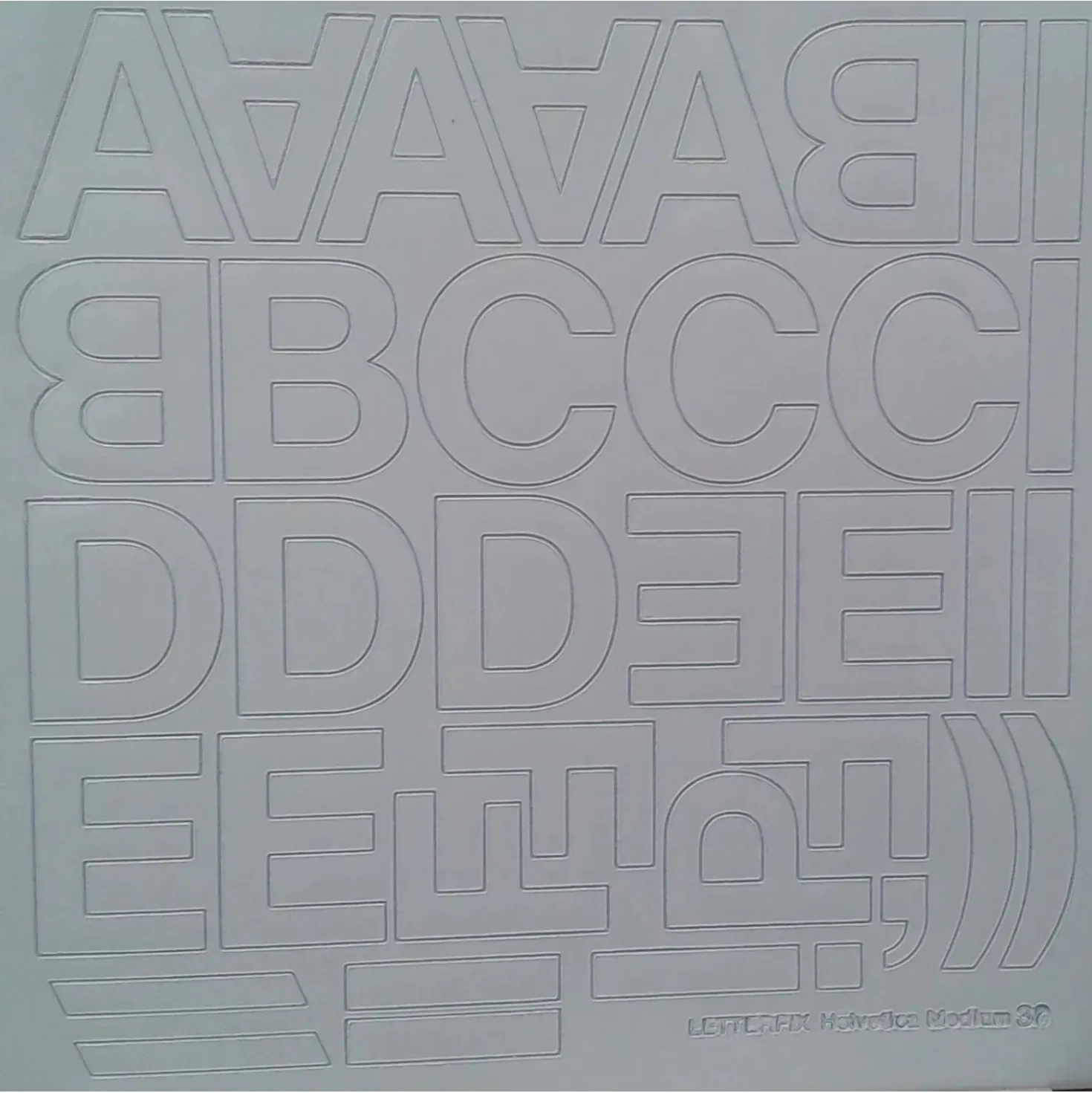 Lettere e numeri adesivi Letterfix bianco 173 pz