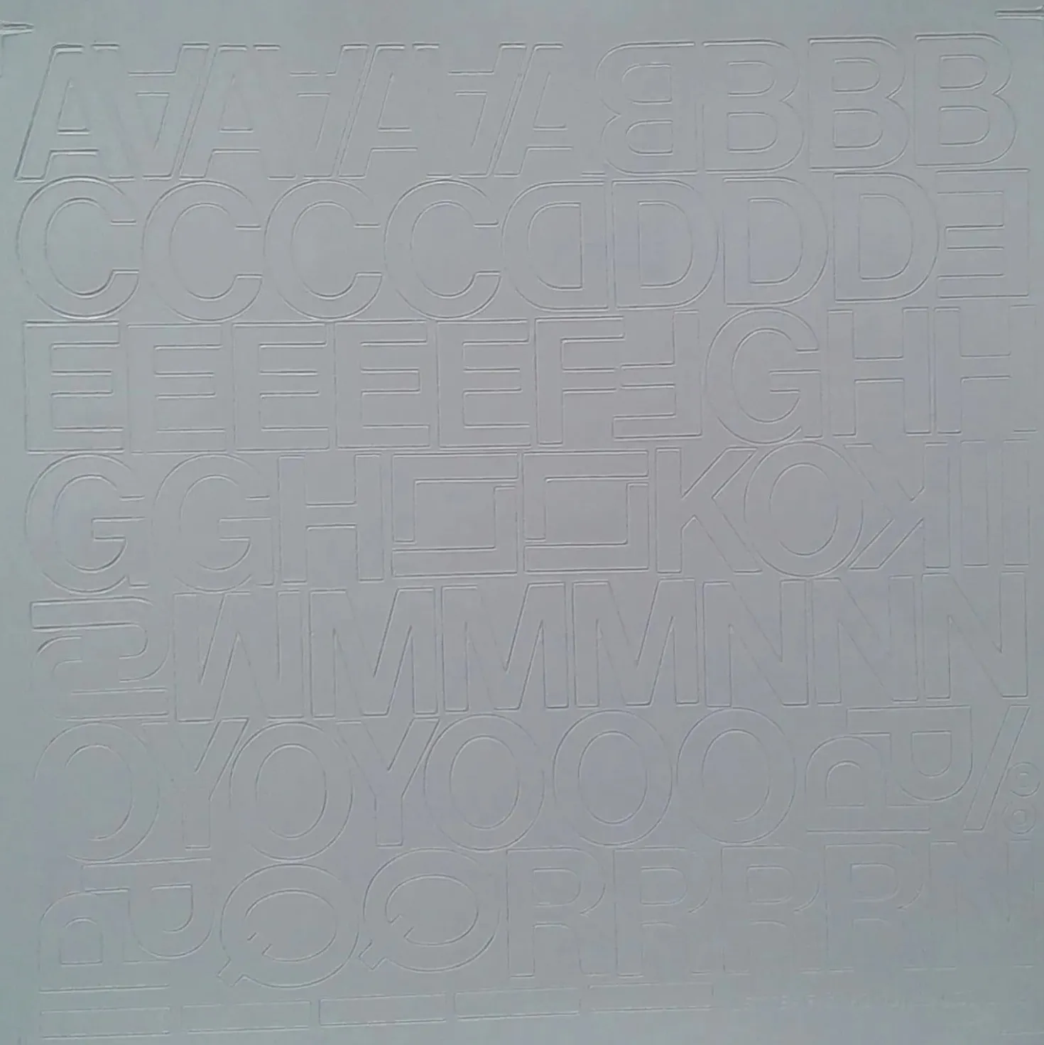 Lettere e numeri adesivi Letterfix bianco 212 pz