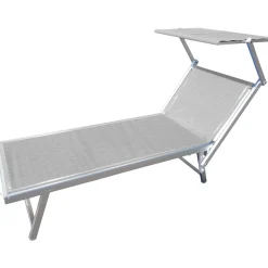 Lettino in alluminio e textilene 2x1 grigio