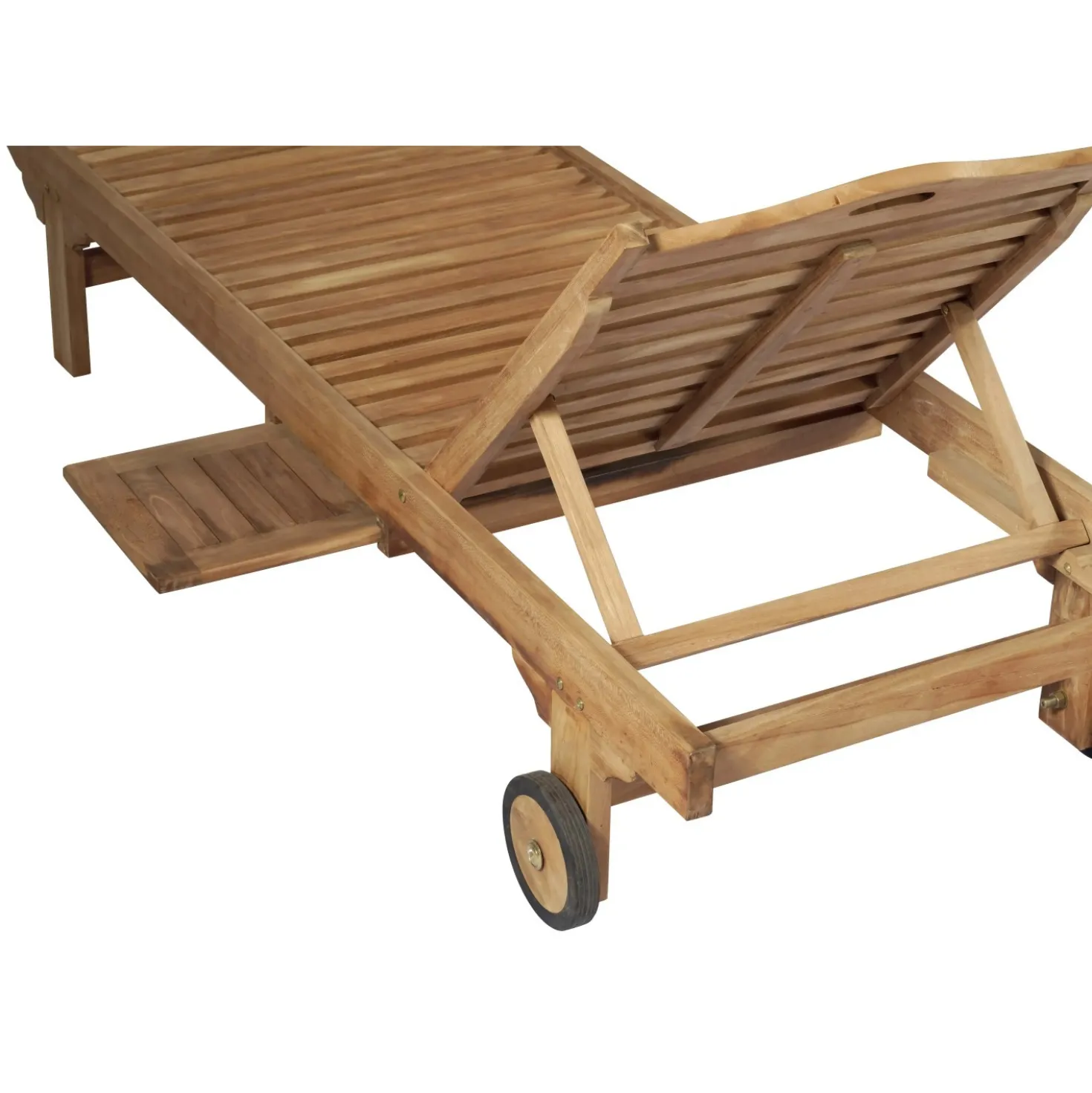 Lettino prendisole pieghevole in teak