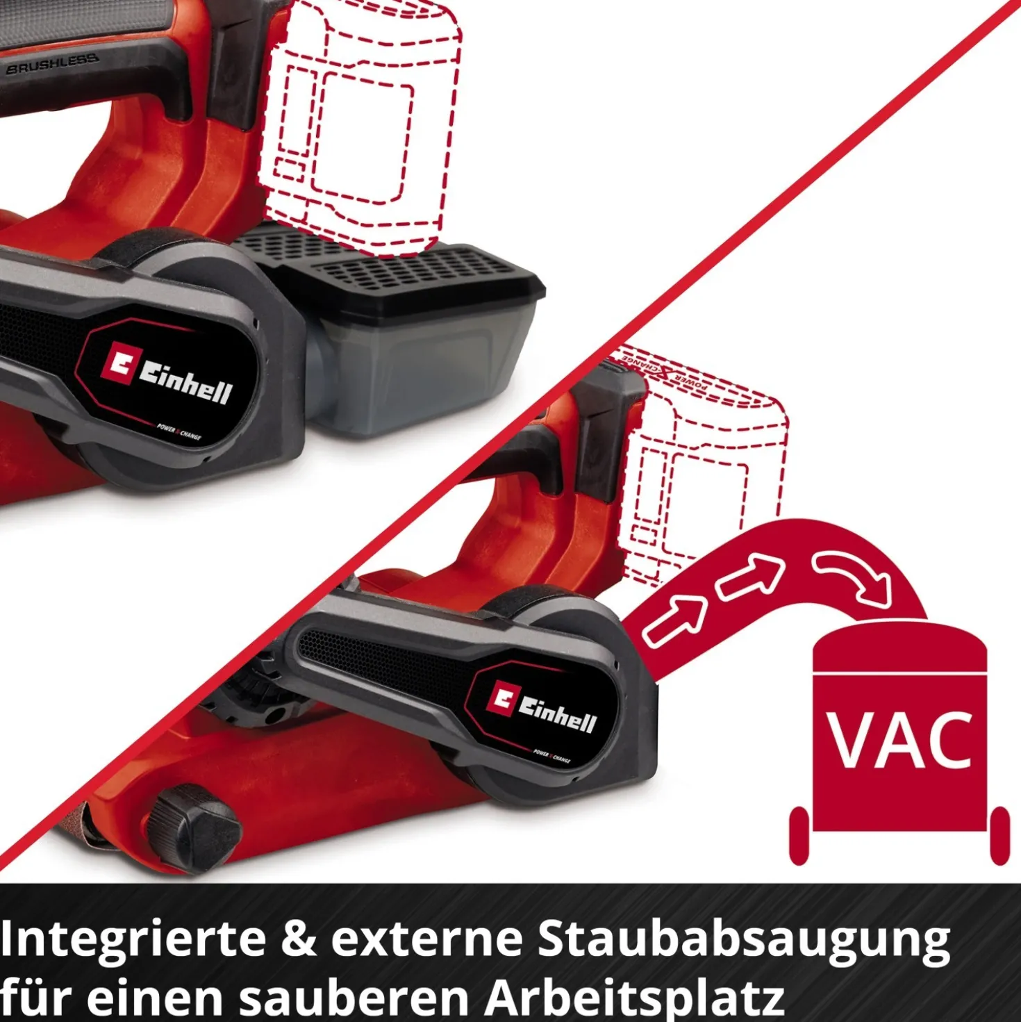 Levigatrice a nastro Einhell TP-BS 18/457 Li BL 18 V - Solo